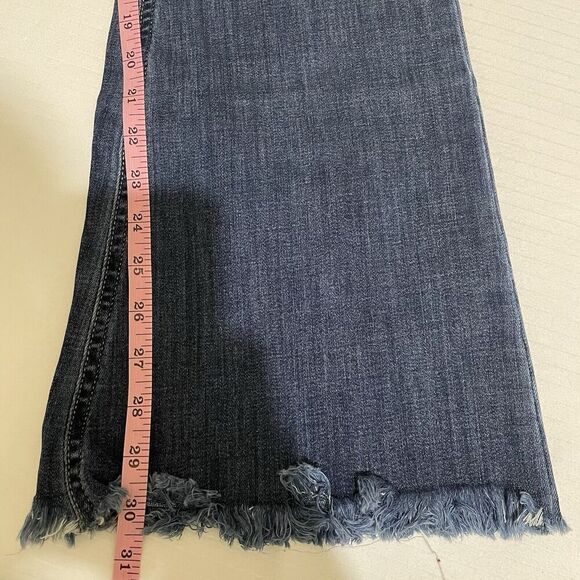 Women's Flare Jeans Banjara Boot Leg Boho Jeans Size 27 Raw Hem Festival - Picture 4 of 6
